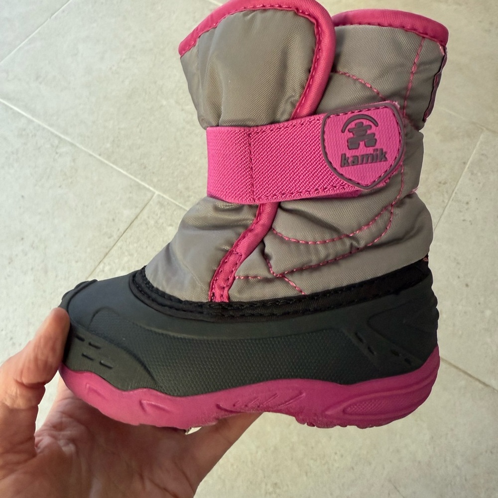 Kamik Kids' Fuchsia and Gray Snow Boots